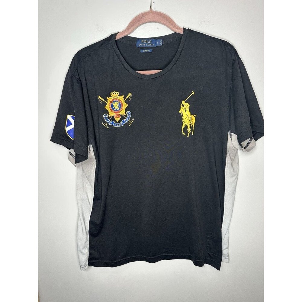Polo Ralph Lauren Shirt Blackwatch Polo Team Black Crest Logo Mens Large